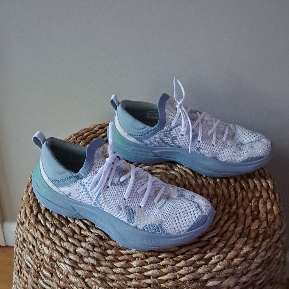 Sorel Womens Explorer Blitz Stride Cream/Aqua Knit Athletic‎ Sock Sneakers S-8